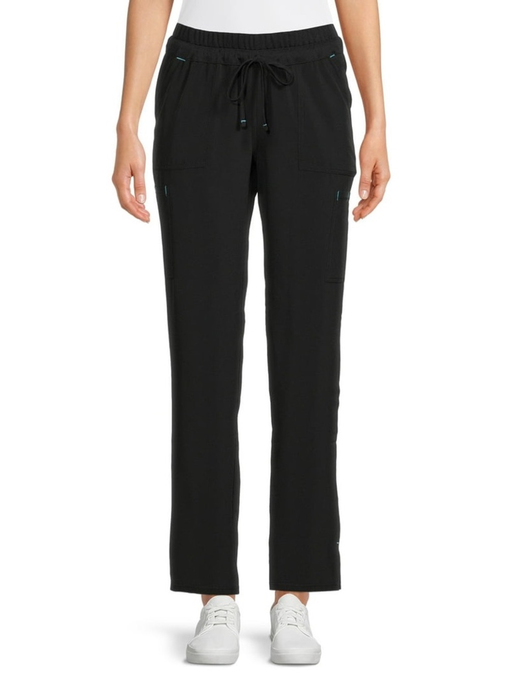 Scrubstar Women's Premium Performance Drawstring Yoga Scrub Pants Black Small
